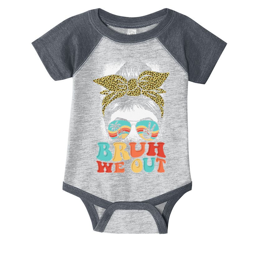 Bruh We Out Coquette Bow Happy Last Day Of School Summer Infant Baby Jersey Bodysuit