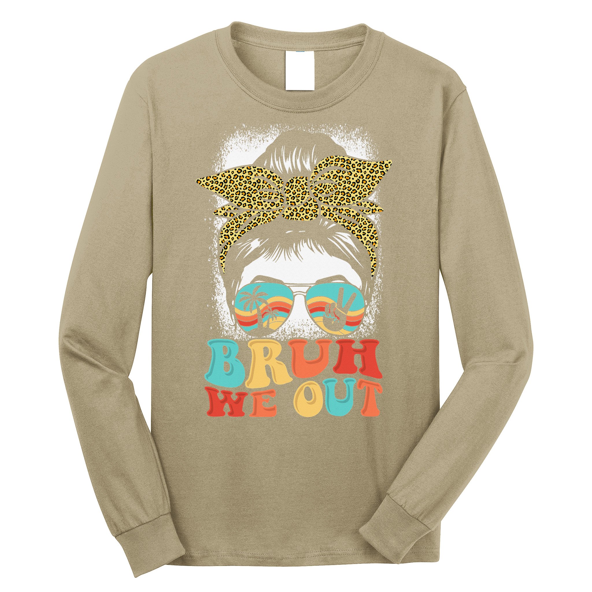 Bruh We Out Coquette Bow Happy Last Day Of School Summer Long Sleeve Shirt