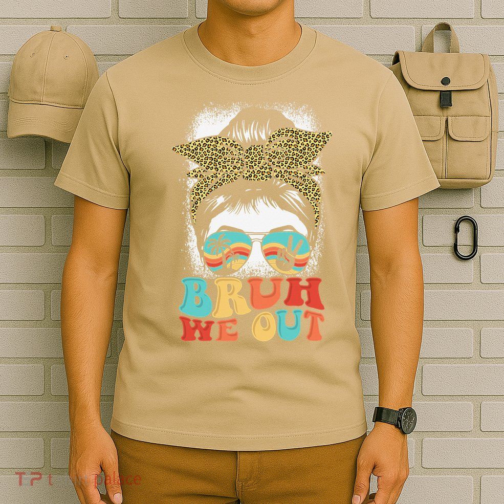 Bruh We Out Coquette Bow Happy Last Day Of School Summer T-Shirt