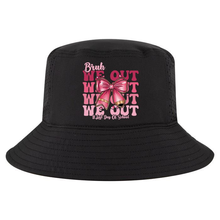 Bruh We Out Happy Last Day Of School Coquette Bow Summer Cool Comfort Performance Bucket Hat