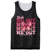 Bruh We Out Happy Last Day Of School Coquette Bow Summer Mesh Reversible Basketball Jersey Tank