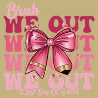 Bruh We Out Happy Last Day Of School Coquette Bow Summer Cooling Performance Long Sleeve Crew