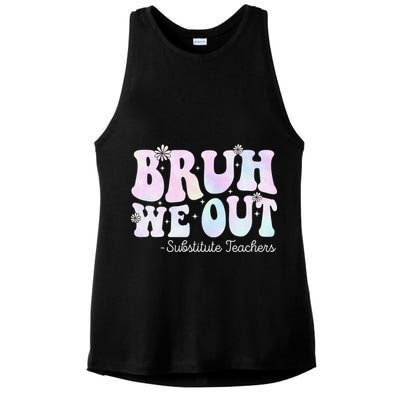 Bruh We Out Substitute Teachers Happy Last Day Of School Ladies PosiCharge Tri-Blend Wicking Tank