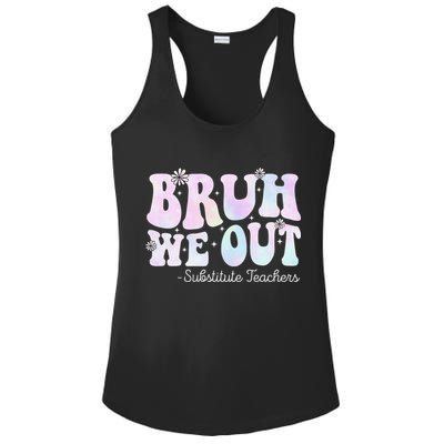 Bruh We Out Substitute Teachers Happy Last Day Of School Ladies PosiCharge Competitor Racerback Tank