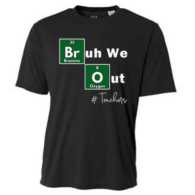 Bruh We Out Teachers Chemistry Periodic Table Element Summer Cooling Performance Crew T-Shirt