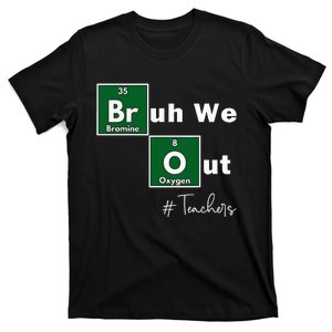 Bruh We Out Teachers Chemistry Periodic Table Element Summer T-Shirt