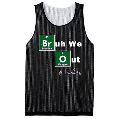 Bruh We Out Teachers Chemistry Periodic Table Element Summer Mesh Reversible Basketball Jersey Tank