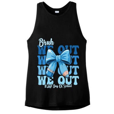 Bruh We Out Coquette Bow Happy Last Day Of School Ladies PosiCharge Tri-Blend Wicking Tank