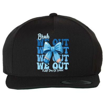 Bruh We Out Coquette Bow Happy Last Day Of School Wool Snapback Cap