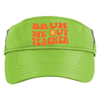 Bruh We Out Teachers Cute End Of School Year Teacher Summer Adult Drive Performance Visor