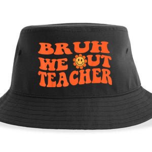 Bruh We Out Teachers Cute End Of School Year Teacher Summer Sustainable Bucket Hat