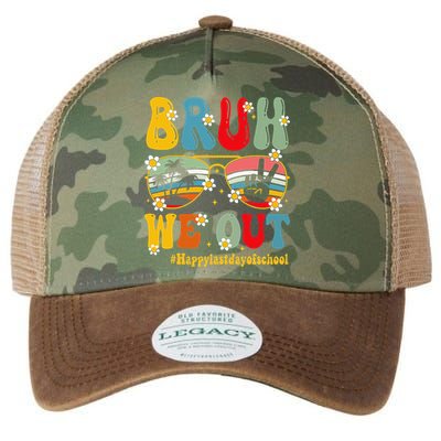Bruh We Out Happy Last Day Of School Teacher Student Summer Legacy Tie Dye Trucker Hat