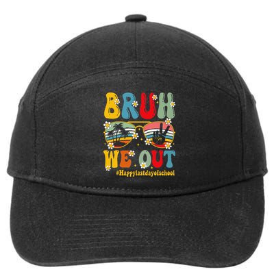 Bruh We Out Happy Last Day Of School Teacher Student Summer 7-Panel Snapback Hat