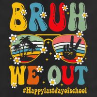 Bruh We Out Happy Last Day Of School Teacher Student Summer Beanie
