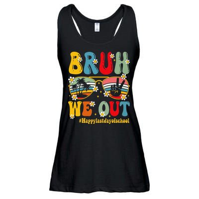 Bruh We Out Happy Last Day Of School Teacher Student Summer Ladies Essential Flowy Tank