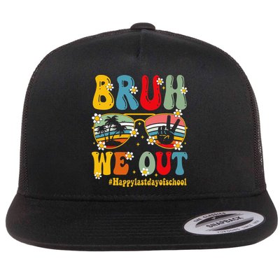 Bruh We Out Happy Last Day Of School Teacher Student Summer Flatbill Hat