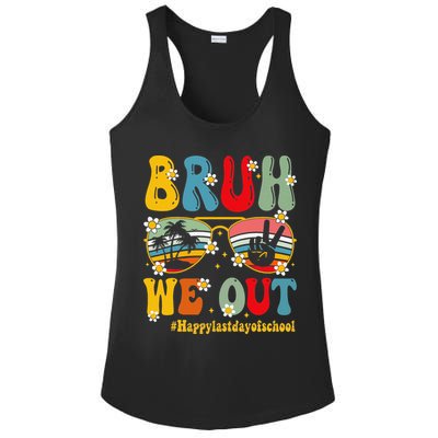 Bruh We Out Happy Last Day Of School Teacher Student Summer Ladies PosiCharge Competitor Racerback Tank