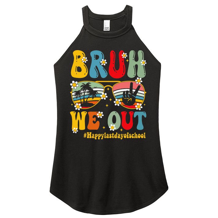 Bruh We Out Happy Last Day Of School Teacher Student Summer Women's Perfect Tri Rocker Tank