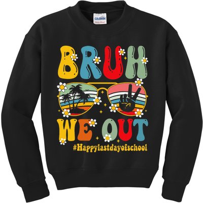 Bruh We Out Happy Last Day Of School Teacher Student Summer Kids Sweatshirt