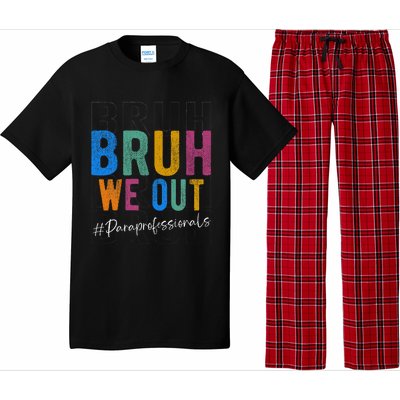 Bruh We Out Paraprofessionals Retro Last Day Of School Pajama Set