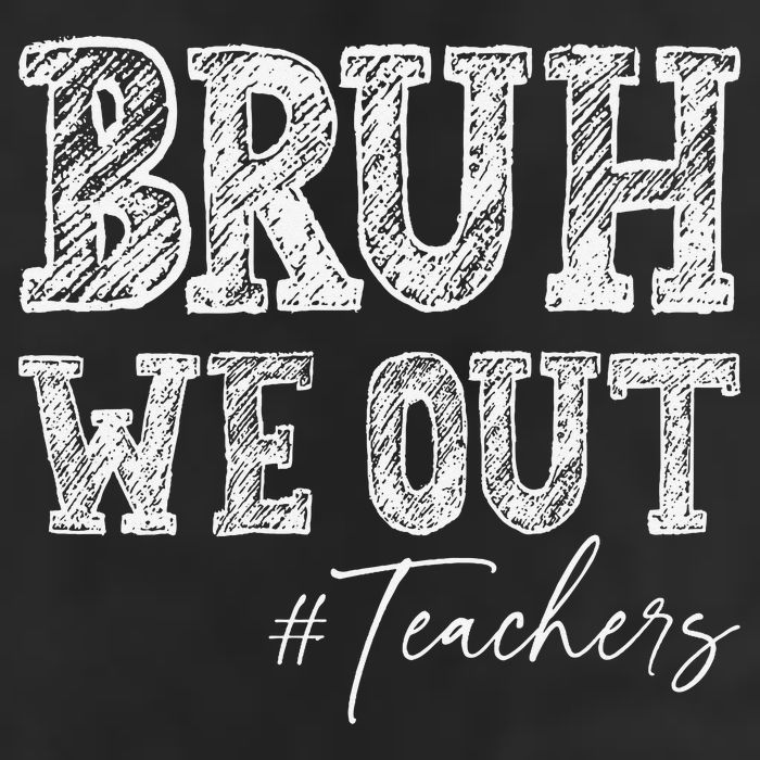 Bruh We Out Teachers Graduation Summer 7 Panel Mesh Trucker Snapback Hat