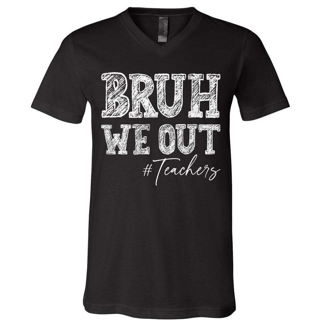 Bruh We Out Teachers Graduation Summer V-Neck T-Shirt