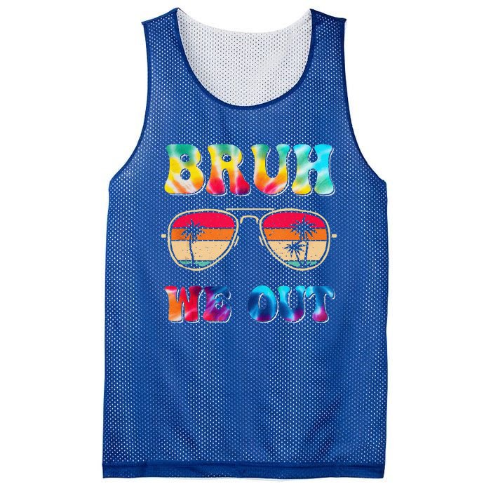 Bruh We Out Teacher Happy Last Day Of School Hello Summer Mesh Reversible Basketball Jersey Tank