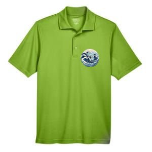 Blue Wave Of Cat Ladies For Kamala Meaningful Gift Men's Origin Performance Pique Polo