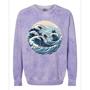 Blue Wave Of Cat Ladies For Kamala Meaningful Gift Colorblast Crewneck Sweatshirt