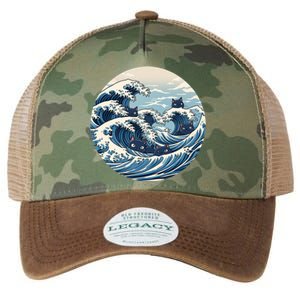 Blue Wave Of Cat Ladies For Kamala Meaningful Gift Legacy Tie Dye Trucker Hat