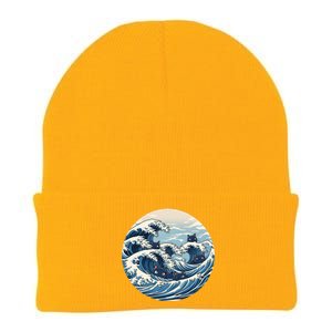 Blue Wave Of Cat Ladies For Kamala Meaningful Gift Knit Cap Winter Beanie