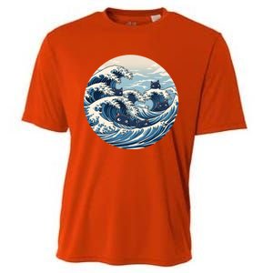 Blue Wave Of Cat Ladies For Kamala Meaningful Gift Cooling Performance Crew T-Shirt