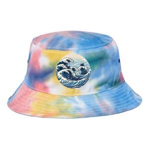 Blue Wave Of Cat Ladies For Kamala Meaningful Gift Tie Dye Newport Bucket Hat