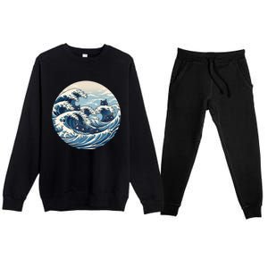 Blue Wave Of Cat Ladies For Kamala Meaningful Gift Premium Crewneck Sweatsuit Set