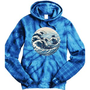 Blue Wave Of Cat Ladies For Kamala Meaningful Gift Tie Dye Hoodie