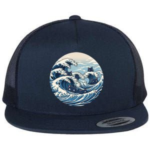 Blue Wave Of Cat Ladies For Kamala Meaningful Gift Flat Bill Trucker Hat