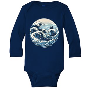 Blue Wave Of Cat Ladies For Kamala Meaningful Gift Baby Long Sleeve Bodysuit