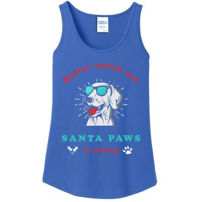 Better Watch Out Santa Paws Is Coming Vintage Christmas Gift Ladies Essential Tank