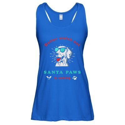 Better Watch Out Santa Paws Is Coming Vintage Christmas Gift Ladies Essential Flowy Tank