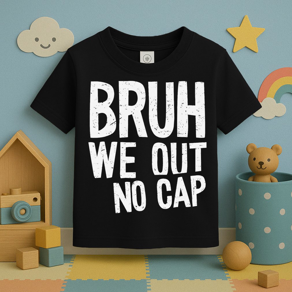 Bruh We Out No Cap Funny Last Day Of School 2025 Graduation Toddler T-Shirt