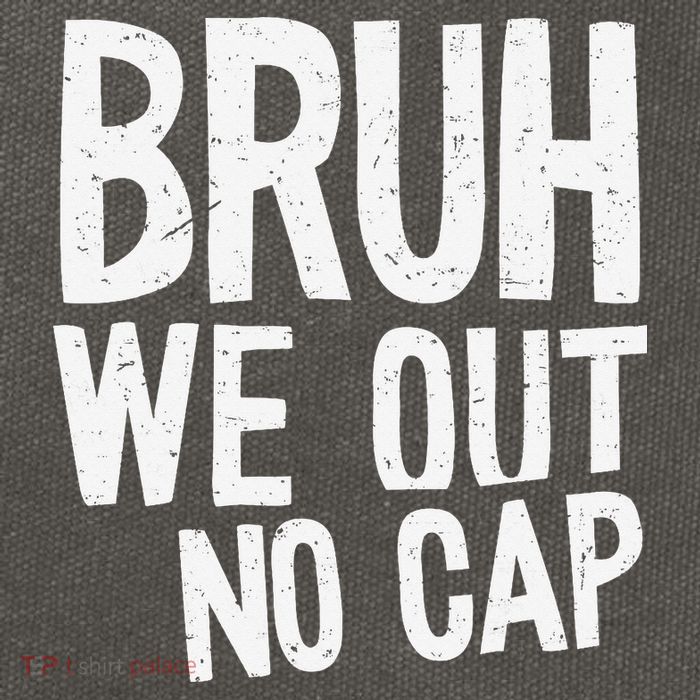 Bruh We Out No Cap Funny Last Day Of School 2025 Graduation Cotton Canvas Backpack