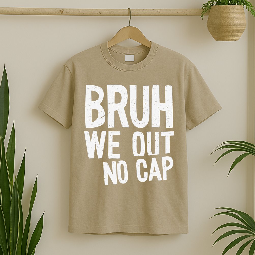 Bruh We Out No Cap Funny Last Day Of School 2025 Graduation T-Shirt