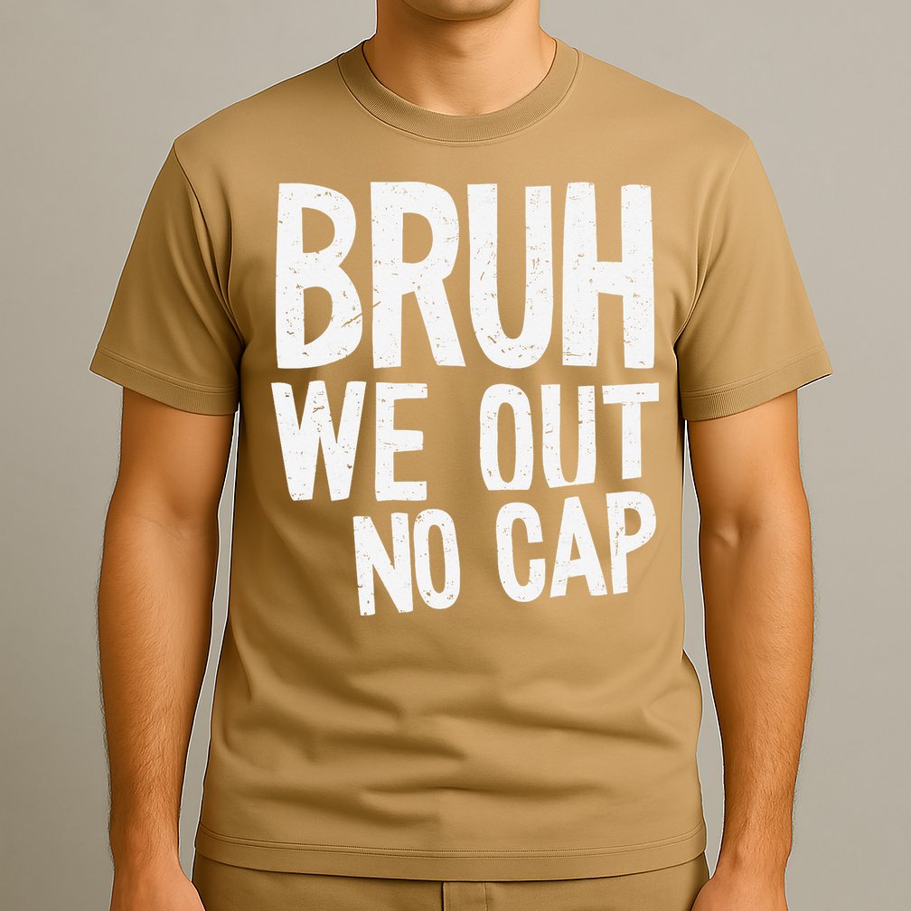 Bruh We Out No Cap Funny Last Day Of School 2025 Graduation T-Shirt