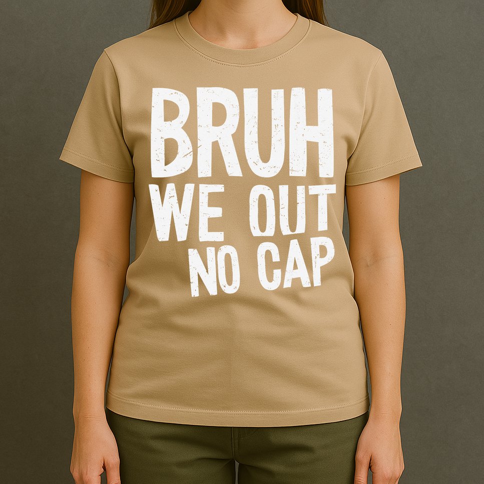 Bruh We Out No Cap Funny Last Day Of School 2025 Graduation T-Shirt