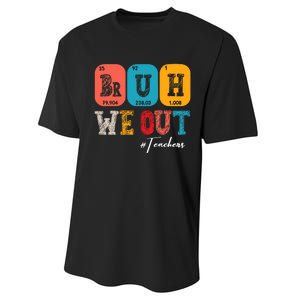 Bruh We Out Teachers Periodic Table Last Day Of School Performance Sprint T-Shirt