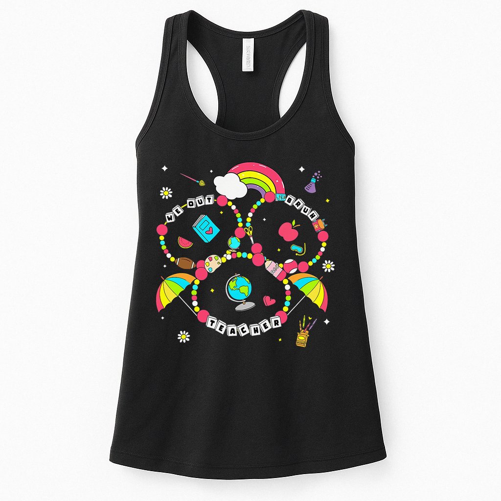 Bruh We Out Teachers Friendship Bracelet Last Day Of School Womens Tank Top