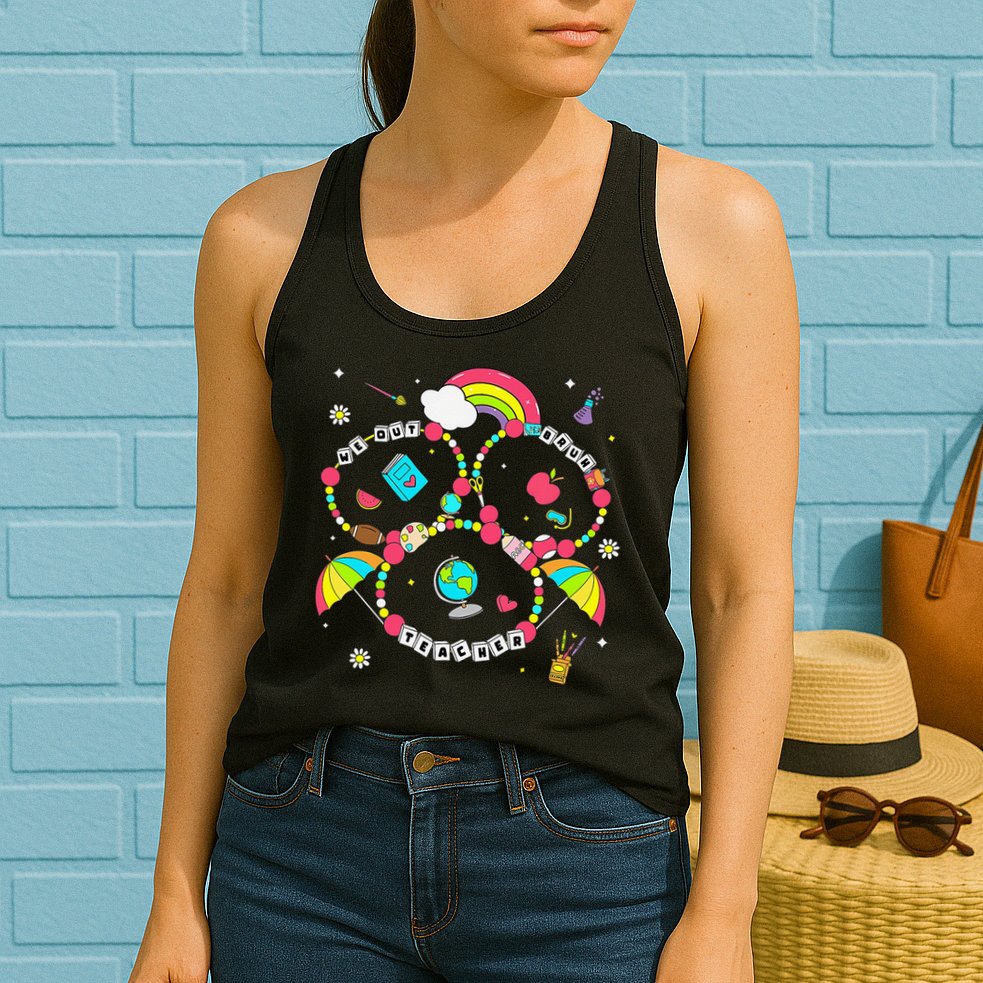Bruh We Out Teachers Friendship Bracelet Last Day Of School Womens Tank Top