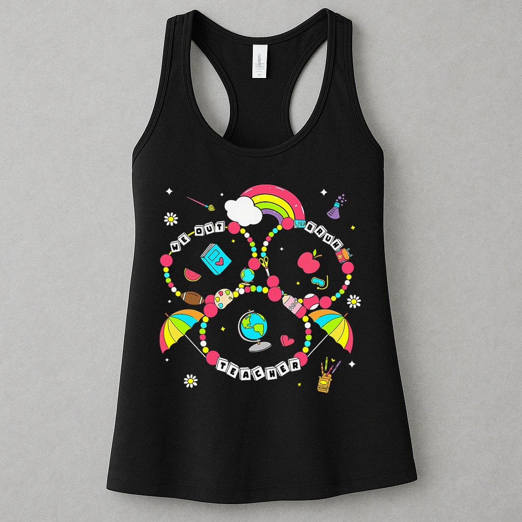 Bruh We Out Teachers Friendship Bracelet Last Day Of School Womens Tank Top