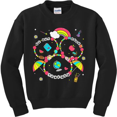 Bruh We Out Teachers Friendship Bracelet Last Day Of School Kids Sweatshirt