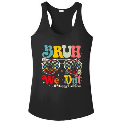 Bruh We Out Happy Last Day Of School Teacher Summer Ladies PosiCharge Competitor Racerback Tank